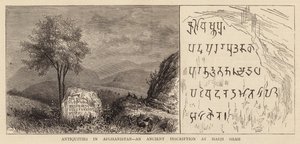 Antiquiteiten in Afghanistan, een oude inscriptie bij Hadji Shah door English School