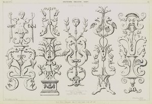 Arabeske pilasters van het graf van paus Julius II door Michelangelo in de kerk van San Pietro in Vincoli, Rome, Italië door English School