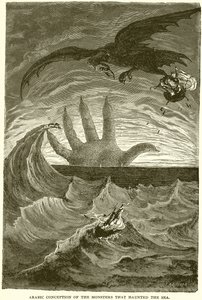 Arabische voorstelling van de monsters die de zee bejagen door English School