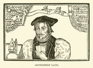Aartsbisschop Laud (gravure) door English School