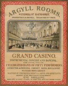 Argyll Rooms, Windmill Street, Haymarket, Londen