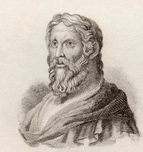 Aristophanes, ca. 446 tot ca. 386 v.Chr. Komedieschrijver van het oude Griekenland, uit Crabb