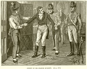 Arrestatie van Sir Francis Burdett door English School