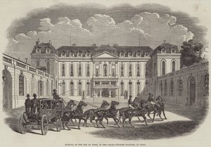 Aankomst van de Bey van Tunis, bij het Palais d