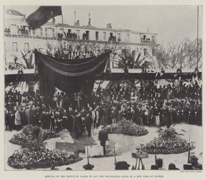 Aankomst van de Prins van Wales om de Eerste Steen van een Nieuwe Pier in Cannes te Leggen door English School