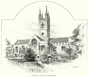 Ashford, uit het noordwesten (gravure) door English School