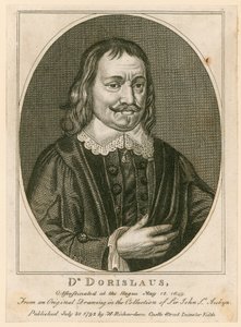 Moord op Dr. Isaac Dorislaus, mei 1649 (gravure) door English School