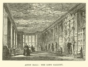 Aston Hall, de Lange Galerij door English School