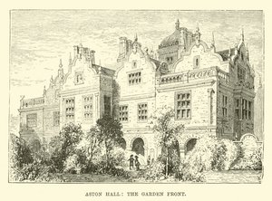 Aston Hall, de tuinzijde door English School