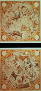 Astrologische Kalender, tekens van de Dierenriem door English School