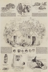 Aan de kust (gravure) door English School