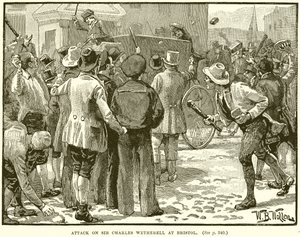 Aanval op Sir Charles Wetherell in Bristol
