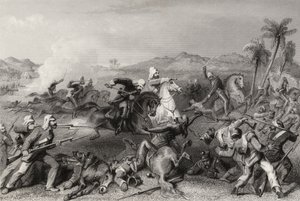 Aanval op de Sealcote muiters door de onregelmatige cavalerie van generaal Nicholson in 1857, uit 