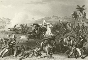 Aanval op de Sealkote muiters door Generaal Nicholsons onregelmatige cavalerie