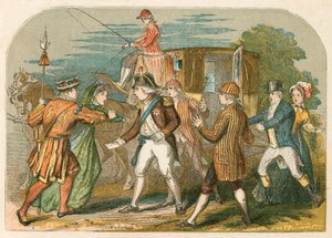 Poging tot moord op George III door Margaret Nicholson door English School