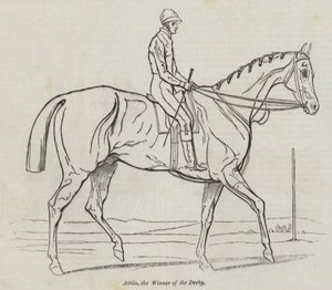 Attila, de Winnaar van de Derby (gravure) door English School
