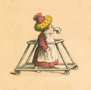 Baby in een kinderwagen