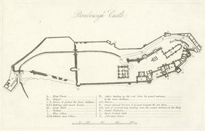 Bamborough Kasteel door English School