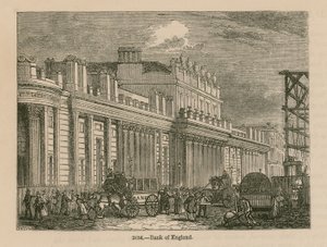Bank of England, Zuidelijke Voorzijde van Sir John Soane, 1823 door English School