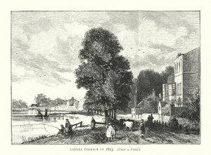 Barnes Terrace in 1823 (gravure)