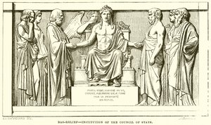 Bas-reliëf--Instelling van de Staatsraad
