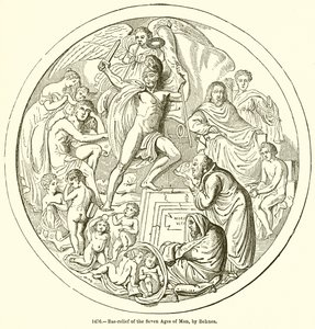 Bas-reliëf van de zeven leeftijden van de mens, door Behnes door English School