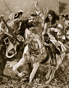 Slag bij Malplaquet, 11 september 1709: Chevalier St. George gewond tijdens de Spaanse Successieoorlog door English School