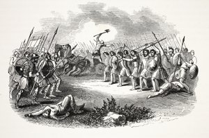 Slag bij Rhuddlan Marsh, 19e eeuw door English School