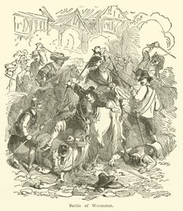 Slag bij Worcester (gravure)