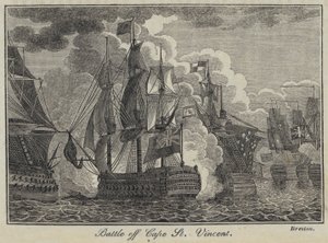 Slag bij Kaap St Vincent (gravure)