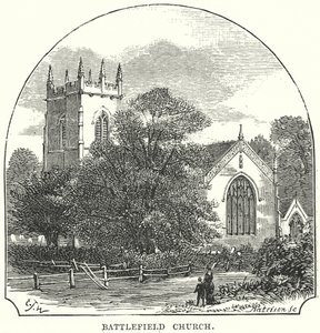 Slagveldkerk (gravure) door English School
