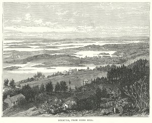 Bermuda, vanaf Gibbs Hill (gravure) door English School