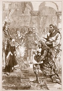 Verloving van prinses Isabella met Richard, illustratie uit Cassells Geïllustreerde Geschiedenis van Engeland door English School