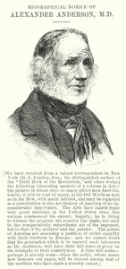 Biografische Notitie van Alexander Anderson, MD (gravure) door English School