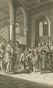 Bisschoppen en burgers van Londen zweren trouw aan Willem de Veroveraar door English School