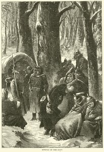 Bivak in de sneeuw, november 1870 door English School
