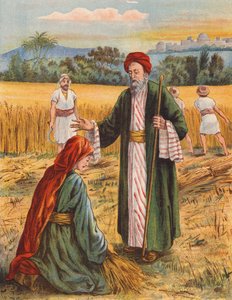 Boaz en Ruth in het Oogstveld