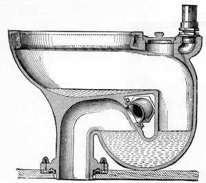 Bostels No. 7 Exclesior Wash-Out toilet, 1870