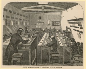 Jongensklaslokaal in Tothill Fields Prison