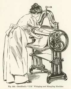 Bradfords T B wring- en mangelmachine door English School