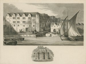 Bridewell Palace aan de oevers van de rivier de Theems