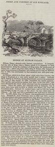 Brug bij Eltham Palace (gravure) door English School