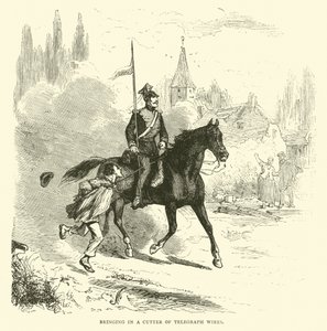 Een snijder van telegraafdraden binnenbrengen, september 1870 door English School