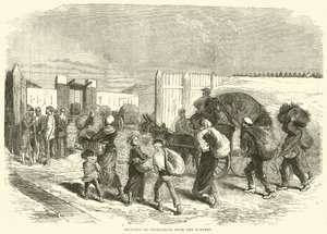 Groenten binnenbrengen uit de voorsteden, oktober 1870 door English School