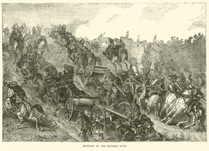 Het aanvoeren van de Pruisische kanonnen, augustus 1870 door English School