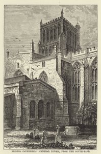 Bristol Kathedraal, centrale toren, vanuit het zuidoosten