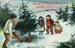 Britse kerstkaart door English School