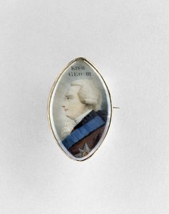Broche met portret van koning George III, ca. 1770 door English School