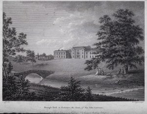 Brough Hall in Yorkshire, de zetel van Sir John Lawson door English School
