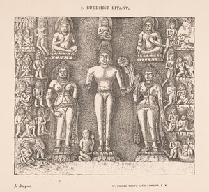 Boeddhistische litanie, uit De grottempels van India door James Fergusson en J. Burgess